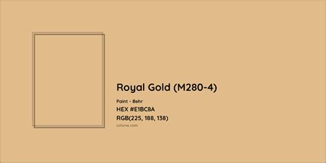 Behr Royal Gold (M280-4) Paint color codes, similar paints and colors - colorxs.com