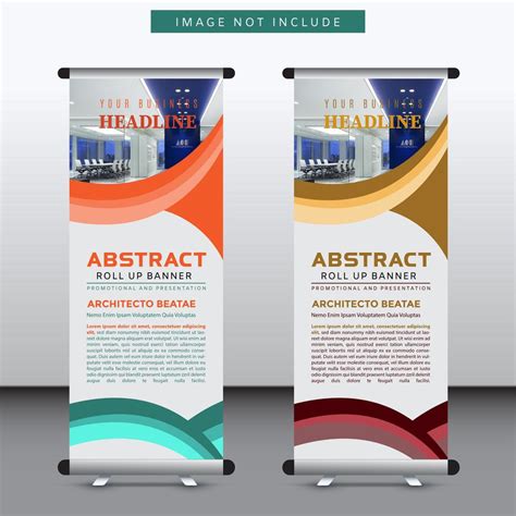 vertical curved design banner template 692149 Vector Art at Vecteezy