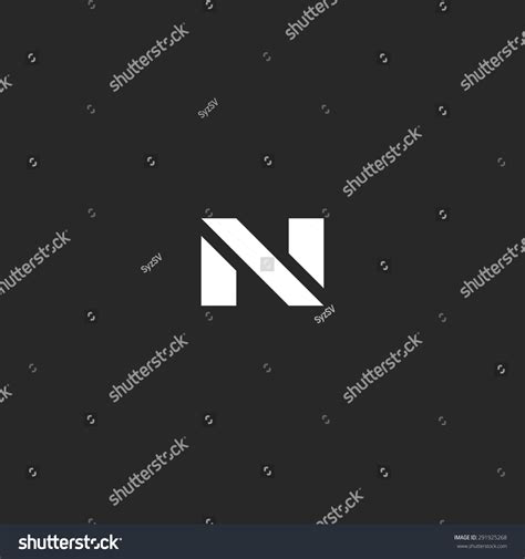 Letter N Logo Black White Style Stock Vector (Royalty Free) 291925268 ...