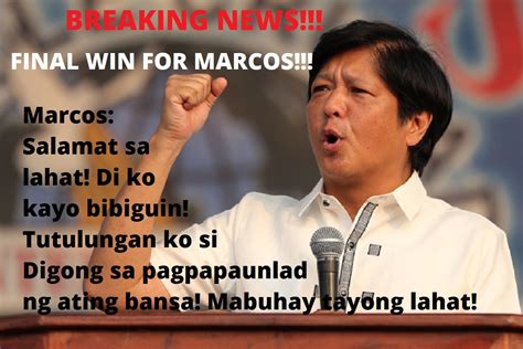 Bongbong Marcos Campaign Poster