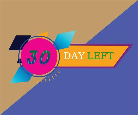 30 Days Left and countdown banner design 27231380 Vector Art at Vecteezy