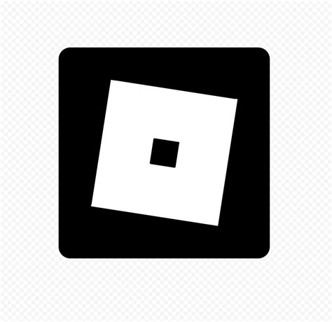 HD Roblox Square Black & White Symbol Sign Icon Logo PNG | Citypng