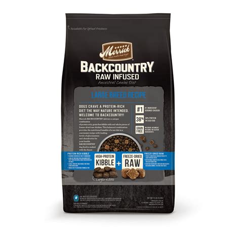 Merrick Backcountry Grain Free Large Breed Dry Dog Food, 22 lbs ...