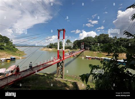 Rangamati, Bangladesh - July 25, 2023: A Hanging Bridge on Kaptai Lake ...