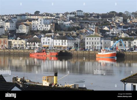 Bideford Quay Bideford North Devon from East The Water Stock Photo - Alamy