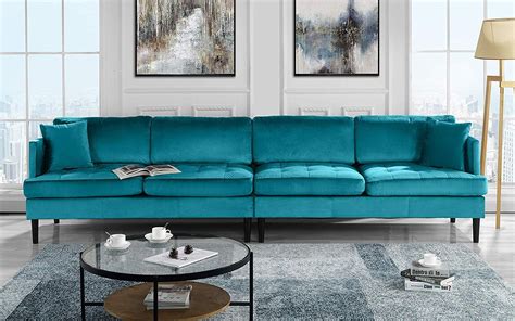 Free 2-day shipping. Buy Mid Century Modern Extra Large Velvet Sofa ...