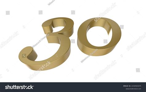 Gold 30 Number 3d Illustration Render Stock Illustration 2150501075 | Shutterstock