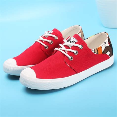 Red Canvas Sneaker | Womens fashion shoes, Fashion shoes, Sneakers