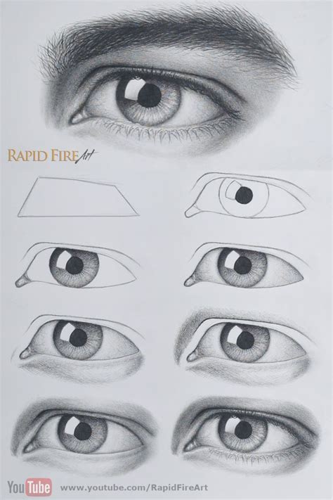 How to Draw a Realistic Male Eye | Portraiture drawing, Pencil sketch images, Eye drawing tutorials