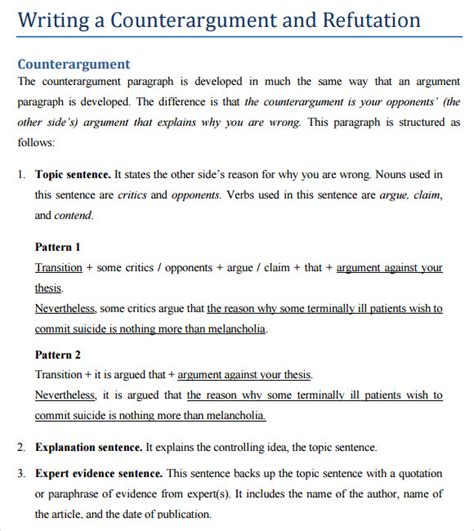 Counter Argument Example - 9+ Download Free Documents in PDF , Word | Sample Templates