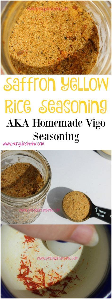 Saffron Yellow Rice Seasoning AKA Homemade Vigo Seasoning | Seasoned rice, Yellow rice recipes ...