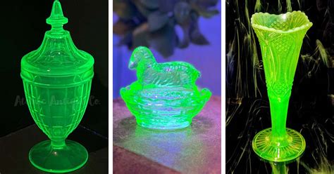 Vintage Uranium Glassware Under a Blacklight Casts an Eerie Green Glow | My Modern Met