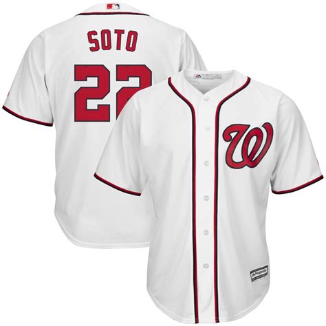 Majestic Juan Soto Washington Nationals White Home Official Cool Base ...