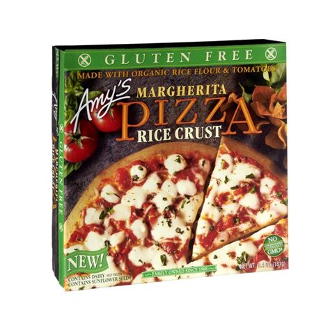 Amy's Pizza Margherita Rice Crust Gluten Free Organic Frozen