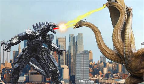 Mechagodzilla vs King Ghidorah (Monsterverse) | Lion sculpture, King, Godzilla