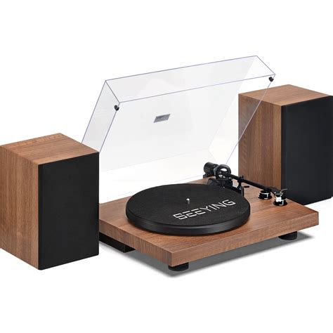 Record Player Vinyl Bluetooth Turntable with 36 Watt Stereo Bookshelf ...