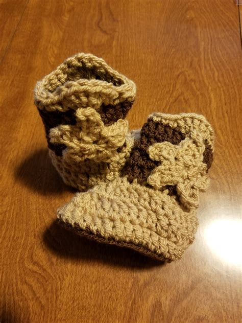 Cowboy Boots Crochet Brown Great Photo Prop for Baby's - Etsy