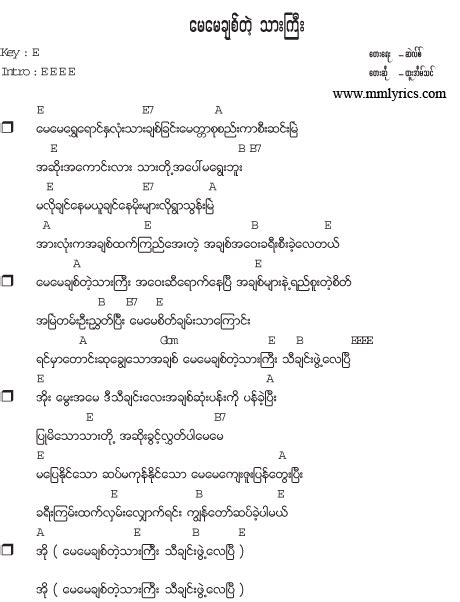 Htoo Eain Thin - Mother Songs