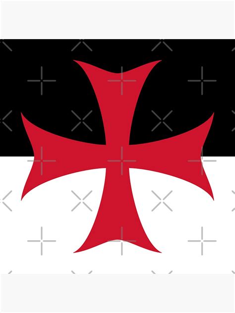 "Knights Templar Crusader Cross Flag" Sticker by SolarCross | Redbubble