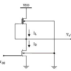 NMOS inverter configuration with depletion type NMOS-load. | Download ...