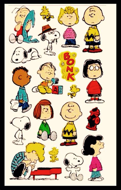 Charlie Brown, Snoopy and the cast of the Peanuts Gang, illustration, poster art. | Peanuts gang ...