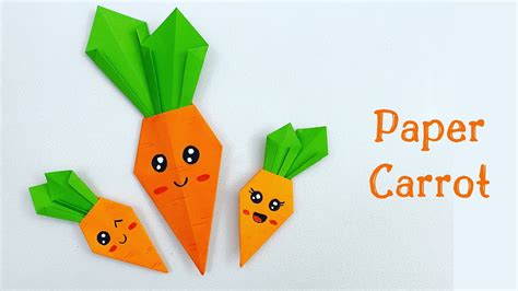 How To Make Easy Paper CARROT For Kids / Nursery Craft Ideas / Paper ...