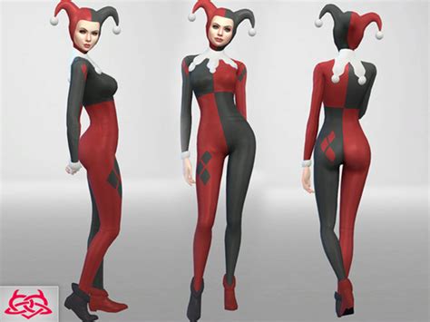 The Sims Resource - Harley Quinn Outfit