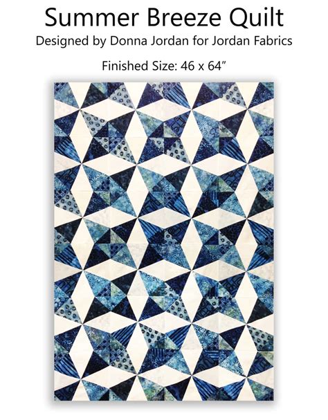 Summer Breeze Pattern – Jordan Fabrics | Jelly roll quilt patterns, Quilt patterns, Star quilt ...