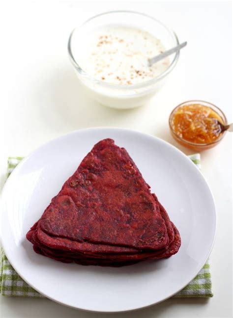 Beetroot paratha recipe - Learn how to make simple triangular shape beetroot paratha for kids ...