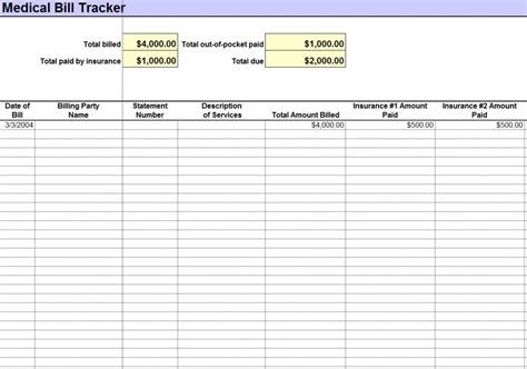 Medical Bill Template | Medical Bill Template Excel