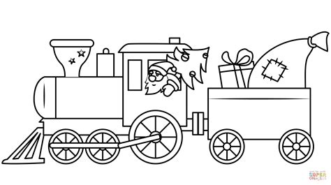 Coloring Pages Christmas Trains