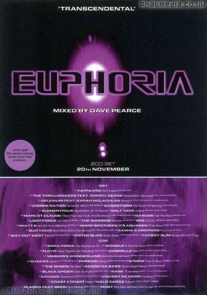 Euphoria Album Transcendental - House/Club Flyers