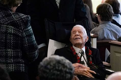 Jimmy Carter Attends Rosalynn Carter's Funeral at Hometown Church