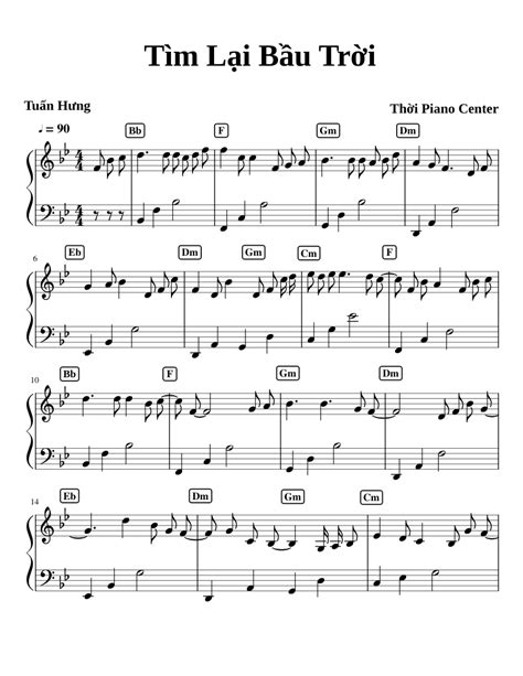 Tìm Lại Bầu Trời Sheet music for Piano (Solo) | Musescore.com