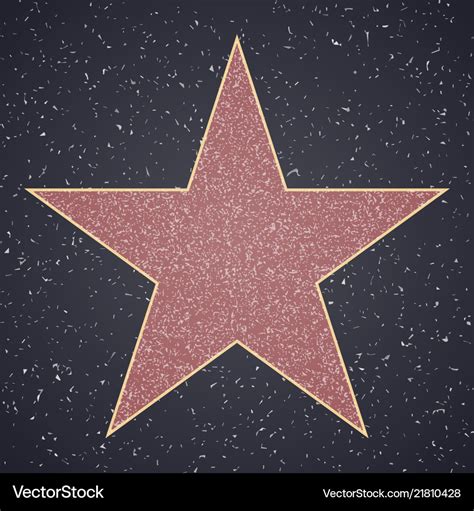 Walk fame star blank template Royalty Free Vector Image