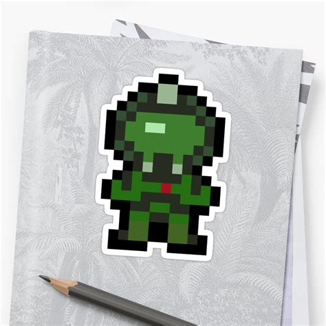 "Pixel Doomguy" Sticker by ImpishMATT | Redbubble