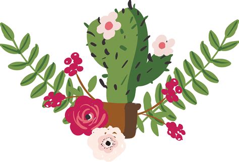 Cactus clipart floral, Cactus floral Transparent FREE for download on WebStockReview 2024