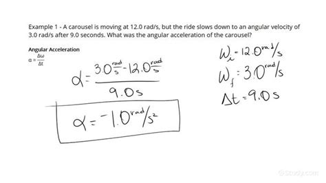 Angular Acceleration Examples