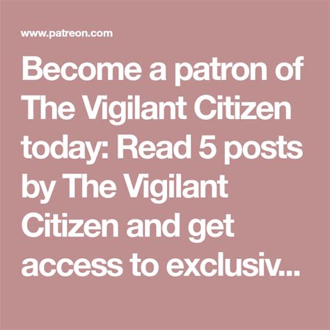 The Vigilant Citizen is creating articles about popular culture. | Patreon | Vigilant, Citizen ...