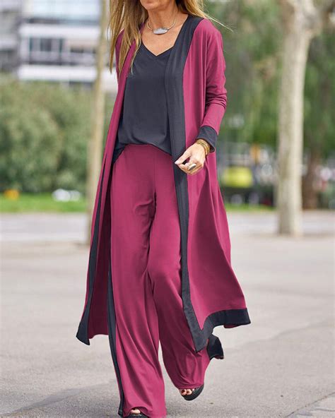 Cardigan Sets 3 Piece Pants Suits Dressy Casual Long Sleeve Lounge Set ...