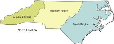 Geographical regions of North Carolina. Adapted from E. Ralsa ...