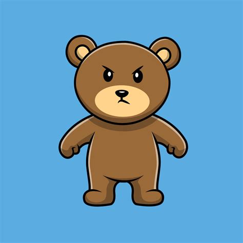 Angry Brown Bear Cartoon