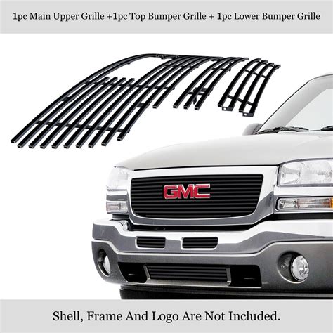 Compatible with 2003-2006 GMC Sierra 1500 Stainless Steel Black 8x6 ...