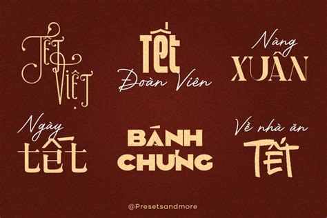 Font chữ Tết Việt hóa siêu độc đáo - Presets And More | Holiday fonts, Graphic design logo ...