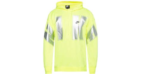 Nike Synthetic Logo-printed Hoodie in Neon (Yellow) for Men - Lyst