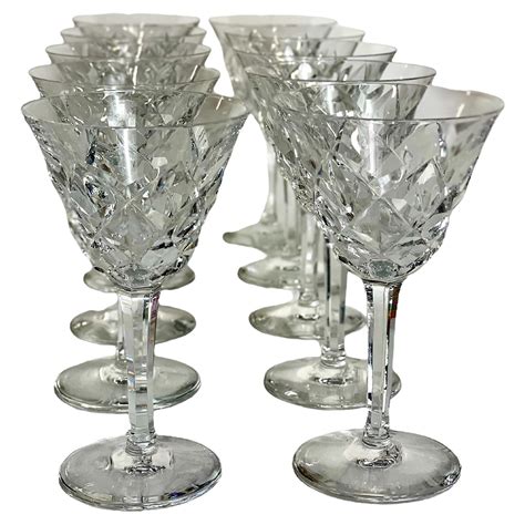 Set of Ten Saint Louis 'Adour' Series Crystal Wine or Water Glasses For Sale at 1stDibs