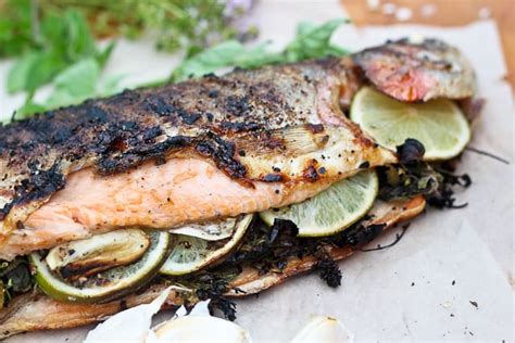 Grilled Whole Trout • The Healthy Foodie