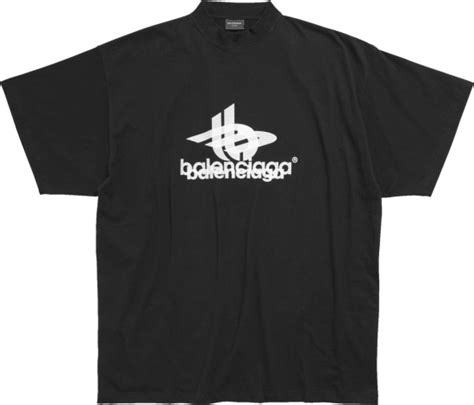 Balenciaga Black Layered Logos T-Shirt | INC STYLE