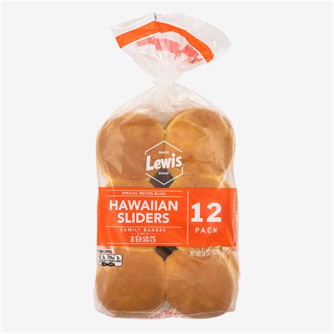 12pk Hawaiian Slider Buns - Lewis Bake Shop - Hawaiian Bread Sliders