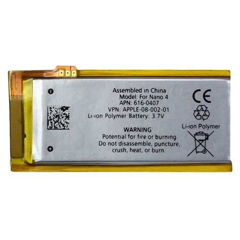 Replacement Rechargeable Battery for Apple iPod Nano 4th 4 Gen ...